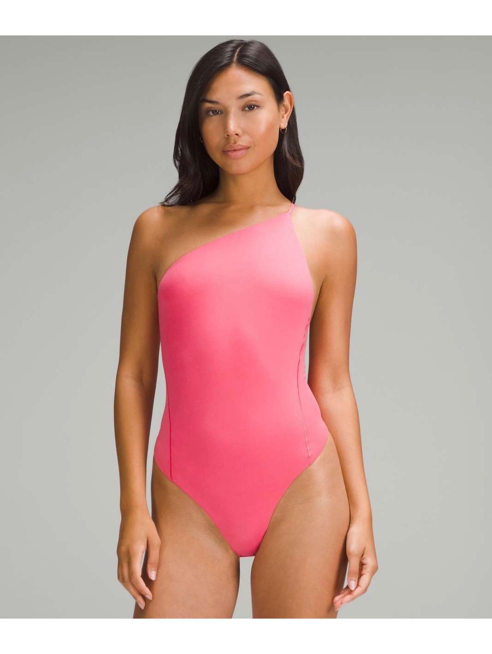 Lululemon Ultra-Soft Nulu One-Shoulder Spaghetti-Strap Bodysuit Glaze Pink, XL